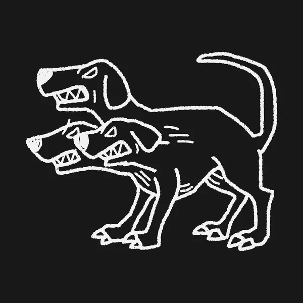 Cerberus doodle — Vector de stoc