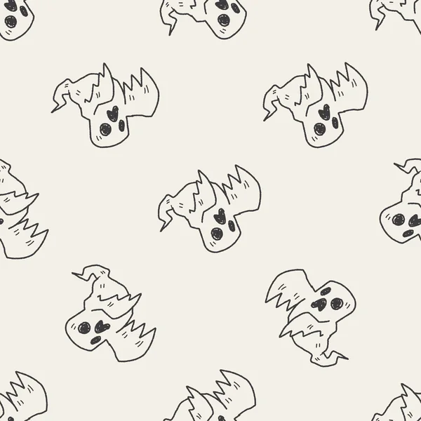 hayalet doodle Dikişsiz desen arka plan