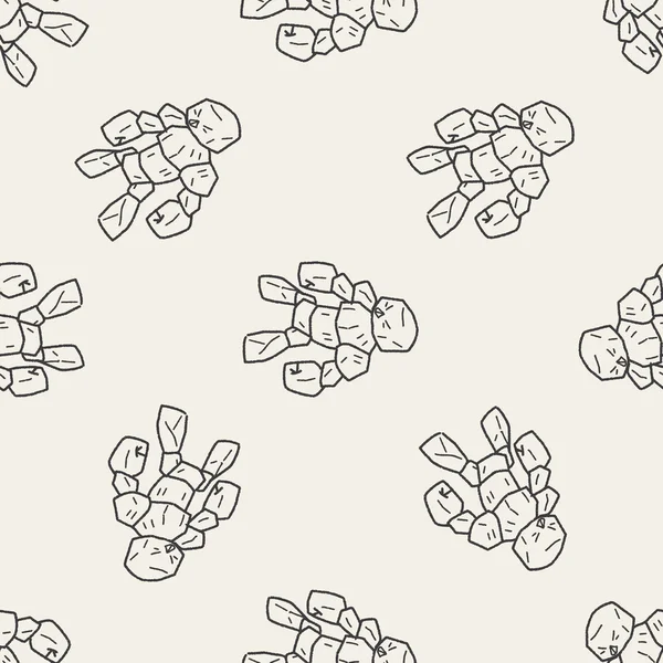Kő szörnyeteg doodle varrat nélküli mintát háttér — Stock Vector