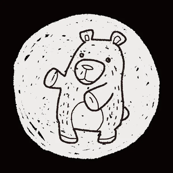 Bear doodle — Stockový vektor