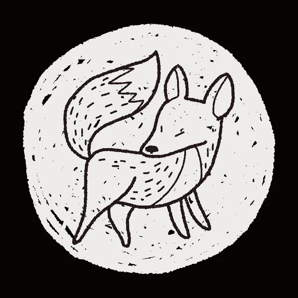 Doodle αλεπού — Διανυσματικό Αρχείο