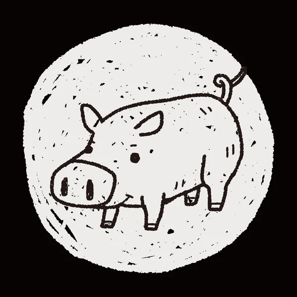 Gribouille de porc — Image vectorielle