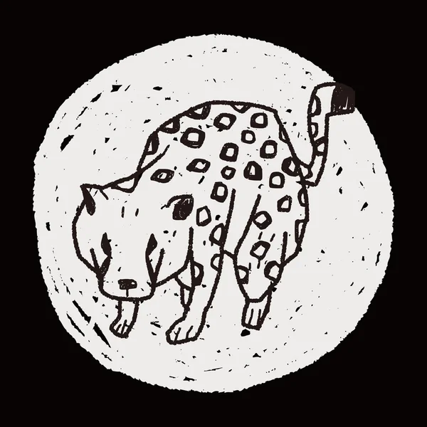 Doodle леопард — стоковий вектор