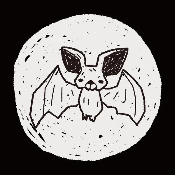 Garabato de murciélago — Archivo Imágenes Vectoriales