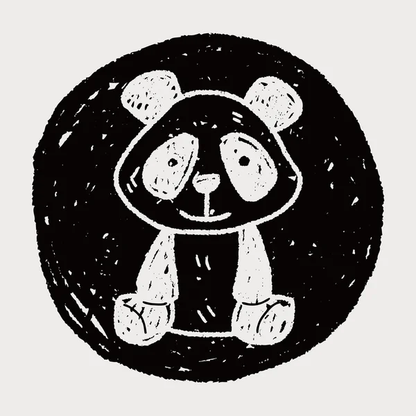 Panda doodle — Stock Vector
