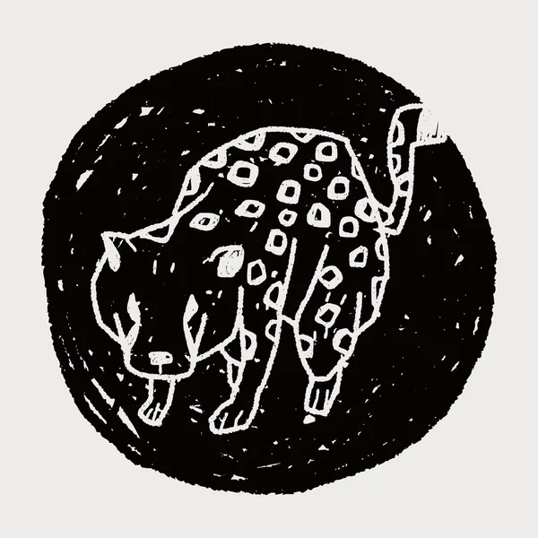 Leopard doodle — Stock Vector