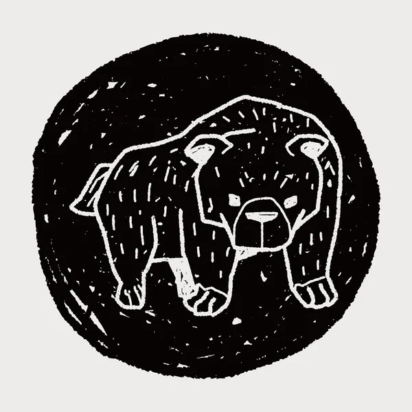 Beruang corat-coret - Stok Vektor