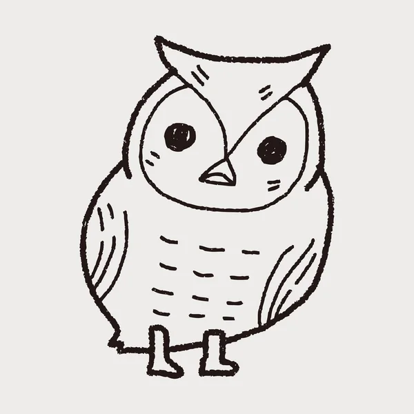 Owl doodle — Stock Vector
