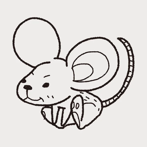 Doodle de rato — Vetor de Stock