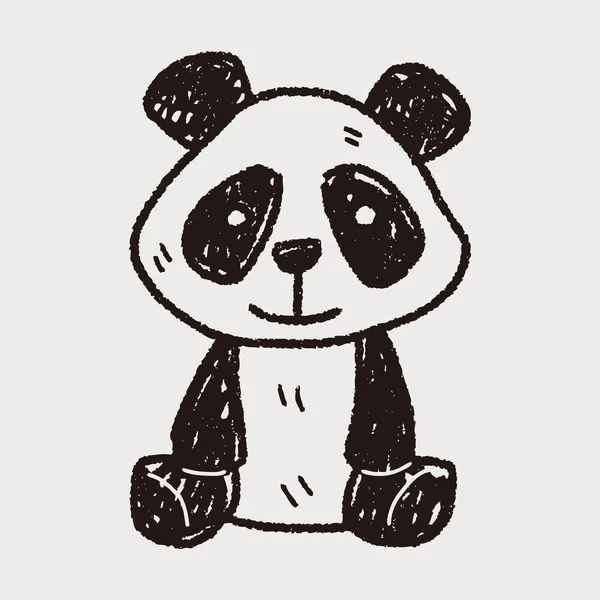 Panda doodle — Image vectorielle