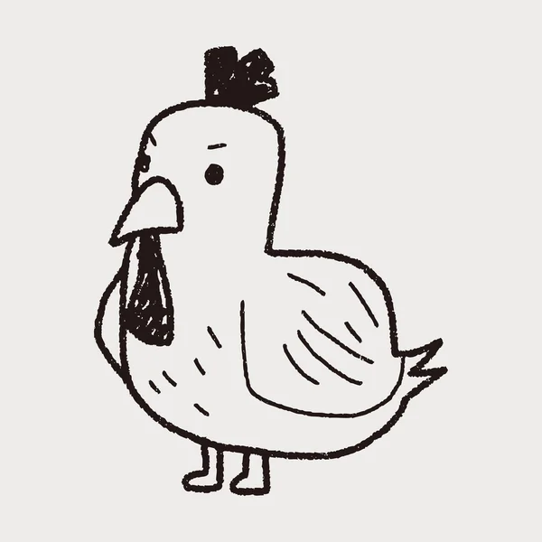 Kyckling doodle — Stock vektor