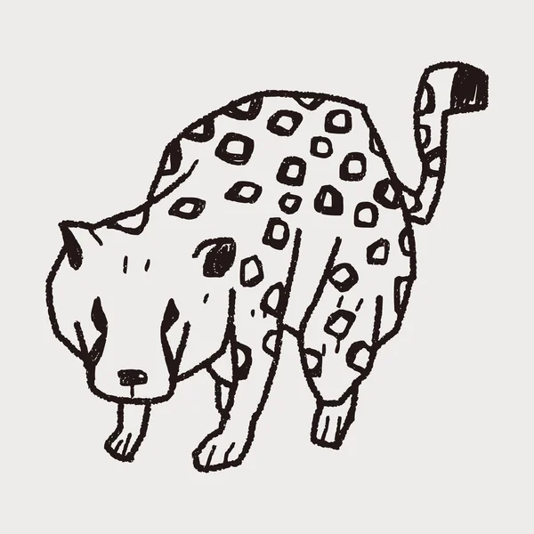 Leopard doodle — Stockvector