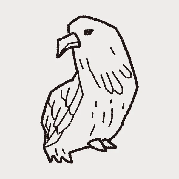 Eagle doodle — Stock vektor