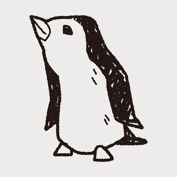 Pinguïn doodle — Stockvector