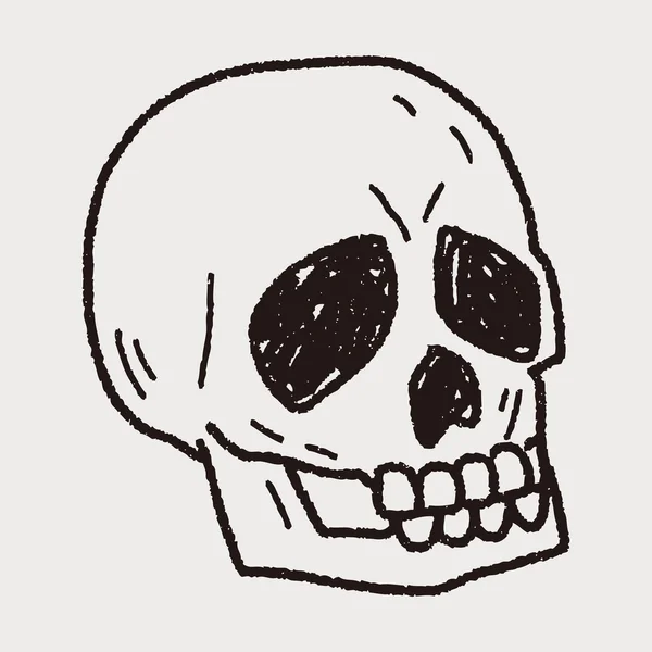 Skull doodle — Stock Vector