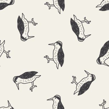 ağaçkakan doodle Dikişsiz desen arka plan