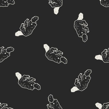 platypu doodle Dikişsiz desen arka plan