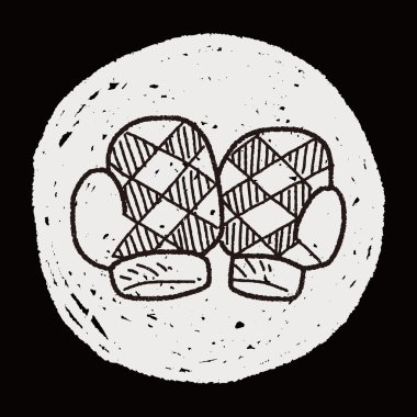 Kış eldiven doodle