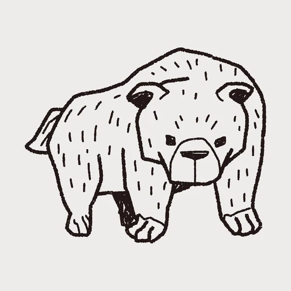 Doodle de urso — Vetor de Stock