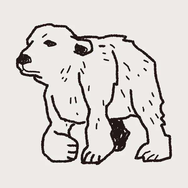 Doodle de urso polar —  Vetores de Stock