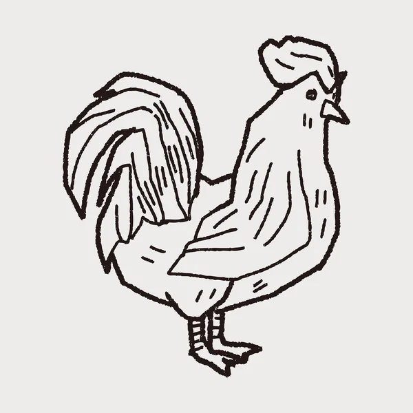 Gribouille de poulet — Image vectorielle
