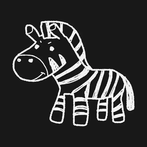 Zebra doodle — Stok Vektör