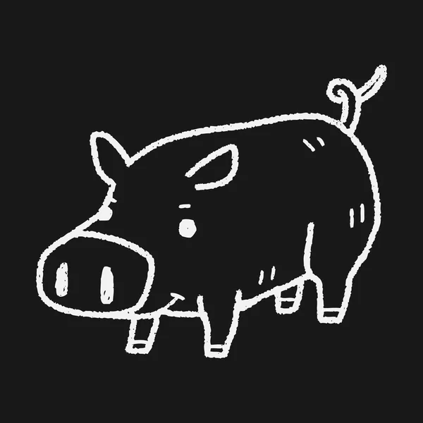 Gribouille de porc — Image vectorielle