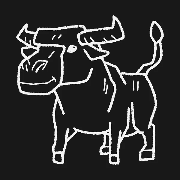 牛涂鸦 — 图库矢量图片