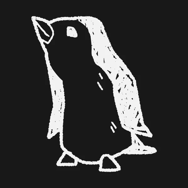 Doodle de pinguim — Vetor de Stock