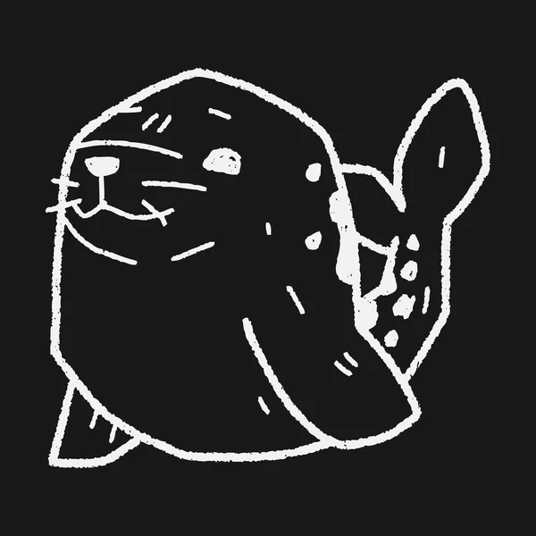 Seal doodle — Stock Vector