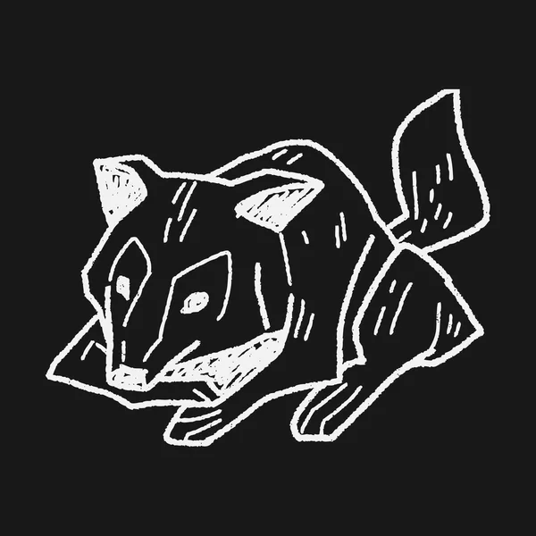 Loup gribouille — Image vectorielle