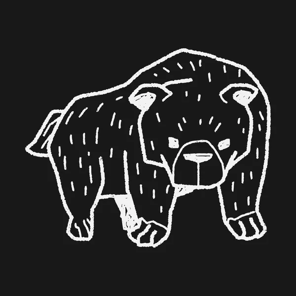 Doodle αρκούδα — Διανυσματικό Αρχείο