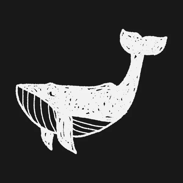 Doodle de baleine — Image vectorielle