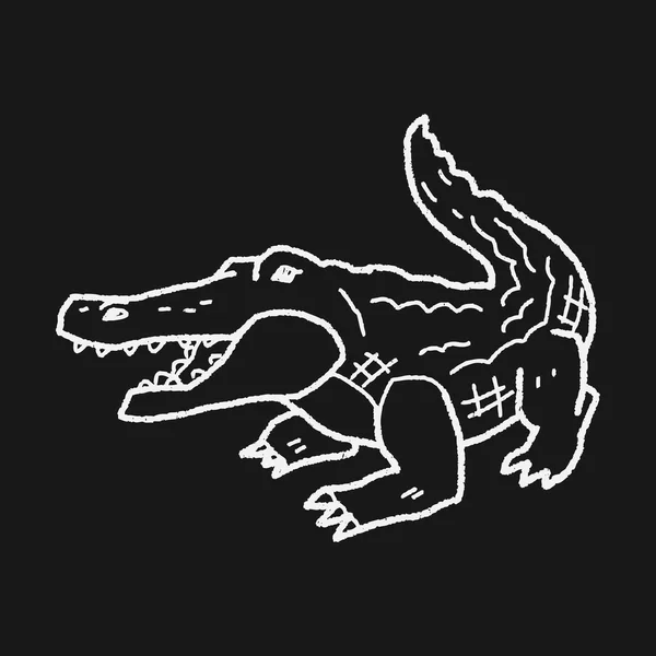 Doodle Крокодил — стоковий вектор