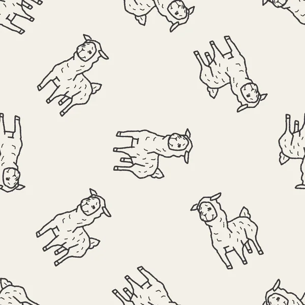 Lama doodle Dikişsiz desen arka plan