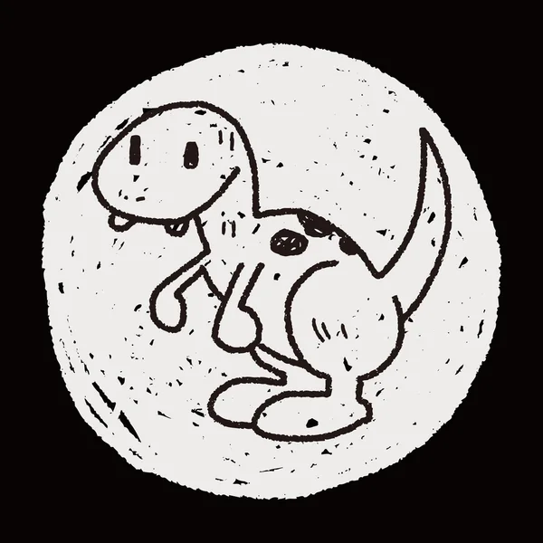 Garabato de dinosaurio — Archivo Imágenes Vectoriales