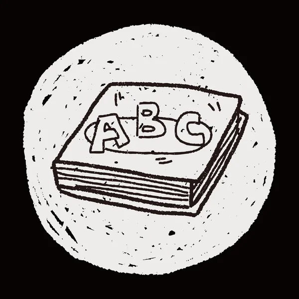 Doodle del libro di ABC — Vettoriale Stock