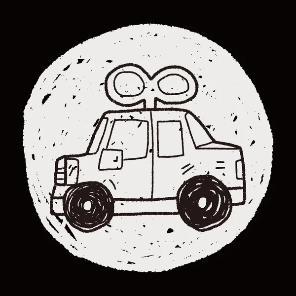 Jouet voiture doodle — Image vectorielle