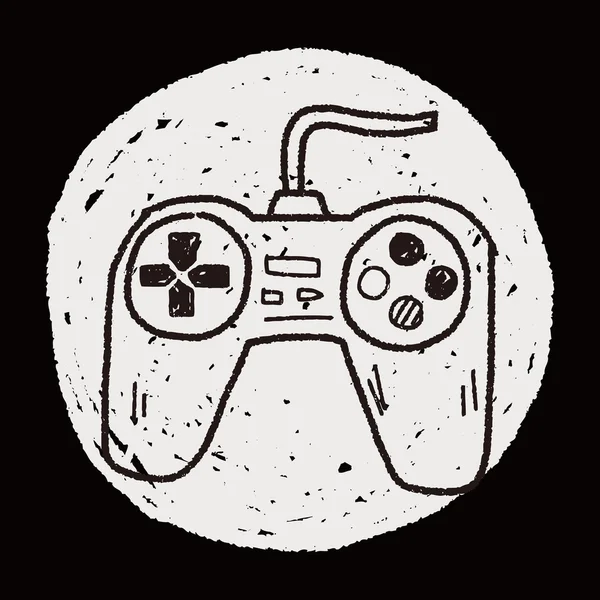 Controlador de juego doodle — Vector de stock