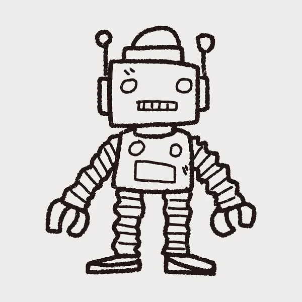 Robot doodle — Stockový vektor