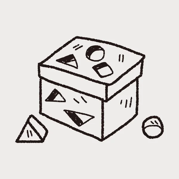 Blockspielzeug-Doodle — Stockvektor
