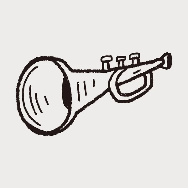 Doodle de trompete — Vetor de Stock
