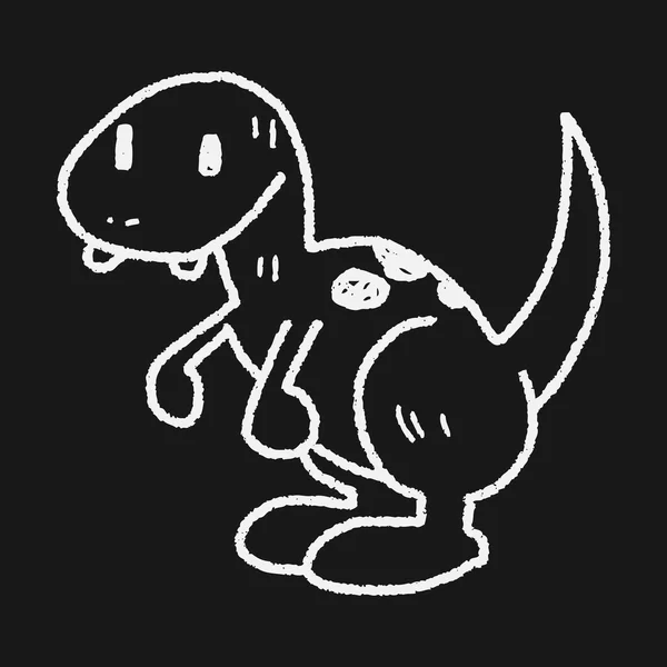 Dinosaurie doodle — Stock vektor