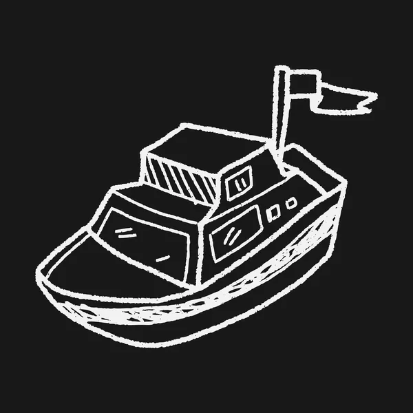 Doodle csónak — Stock Vector