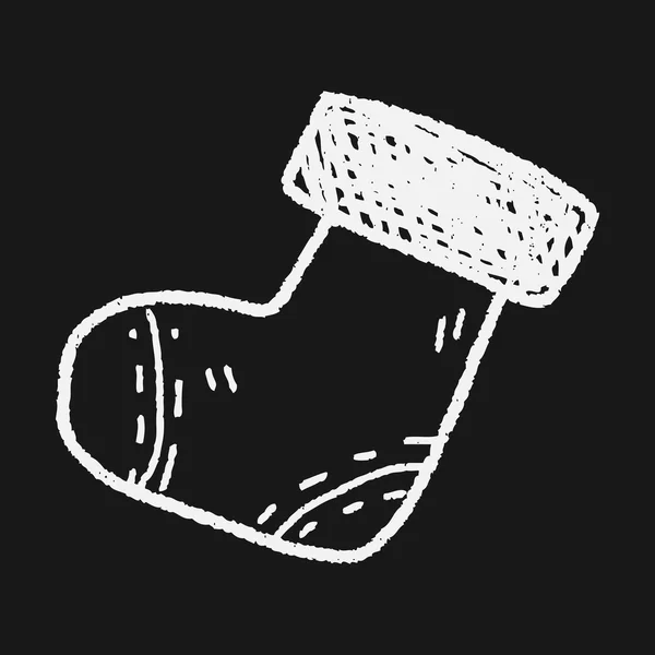 Doodle çorap — Stok Vektör