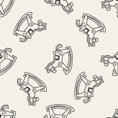 sallanan at doodle Dikişsiz desen arka plan