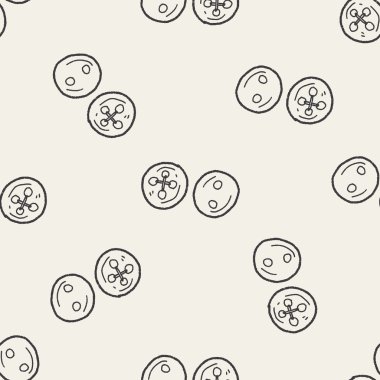 düğme doodle Dikişsiz desen arka plan