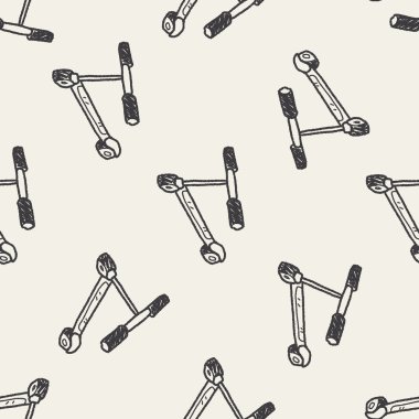 Scooter doodle Dikişsiz desen arka plan