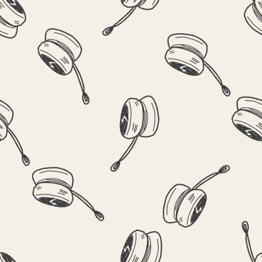 Yo-yo doodle Dikişsiz desen arka plan