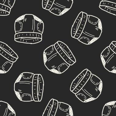 Bebek bezi doodle Dikişsiz desen arka plan